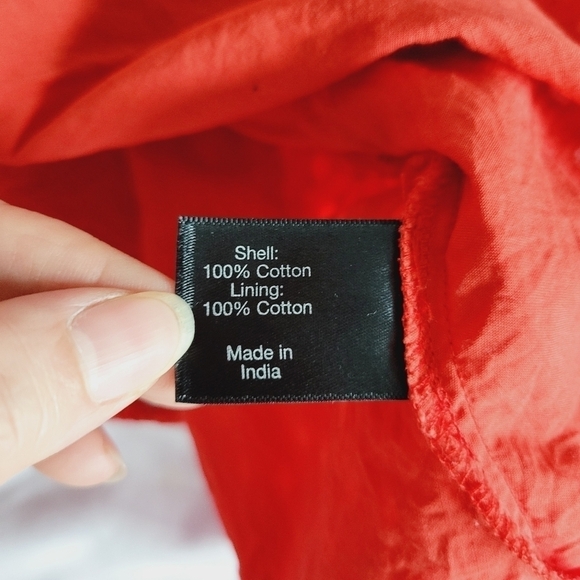 ☀️Lane Bryant Coral Red Eyelet Peplum Top - Picture 8 of 12